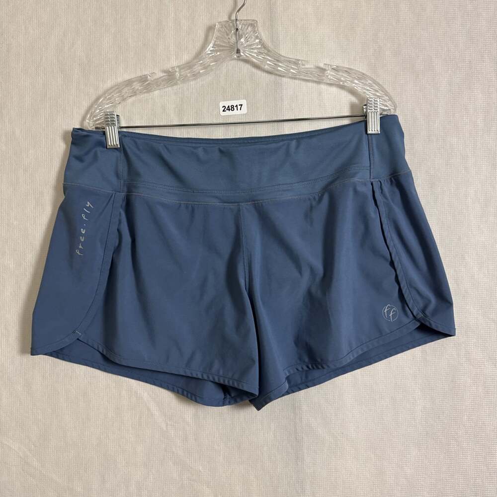 FREE FLY Women's XL Blue Bamboo Lined Stretch Woven Breeze Shorts
